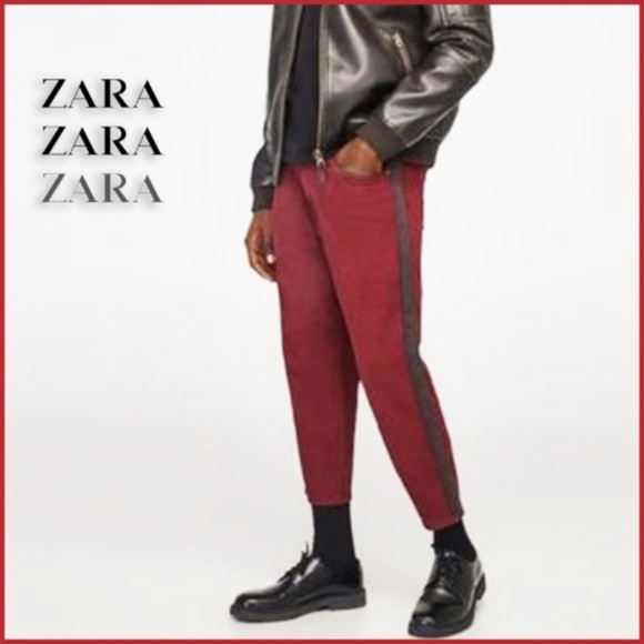 Zara Men Loose Fit Cropped Denim Jeans - Picture 3 of 12